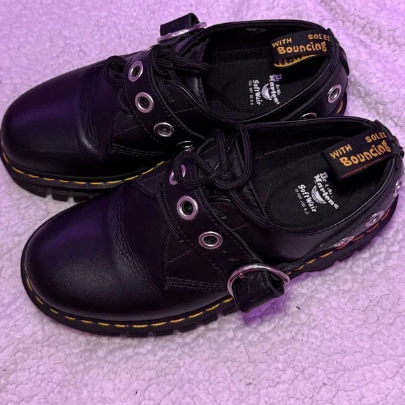 Dr. Martens Black Leather Dress Shoes - Picture 2 of 4